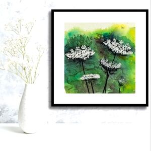 🎨 12" x 12" Art Print 🎨 Queen Ann's Lace